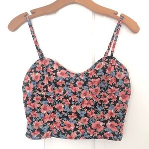 🔴 3/$20 SHEIN Crop Top Floral Tank
